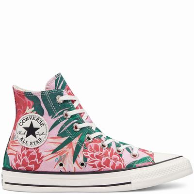 Converse Wild Florals Chuck Taylor All Star - Naisten Matalavartiset Tennarit - Beige/Pinkki